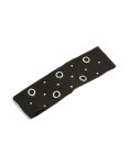 Black Eyelet Wide Stretch Fabric Headband