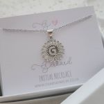 K15 - Stunning Initial Letter Necklace On Personalized Card Silver Cz Stainless Steel - G