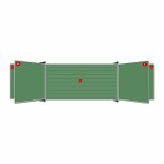 Educational Board Non-magnetic Chalkboard 2420 1220 - Lines - Centre Panel - Option C