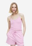 Cropped Strappy Top - Light Pink
