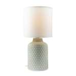 Castile Ceramic Table Lamp Grey White - White