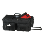 Dual BB0161 - Front Pocket Rolling Travel Duffel Black Std