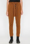 Medium Rise Trousers - Striped Brown