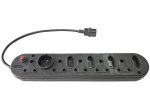 Multi Plug 5X16A 5X5A 0.5M Iec Cord Black