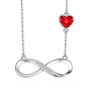 Cde 925 Sterling Silver Forever Love Necklace With Swarovsk Crystals