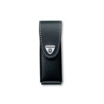 Victorinox Swiss Army Victorinox Large Black Leather Belt Pouch With Hook And Loop Fastener