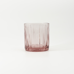 - Hand Pressed Tumbler Glass Set Of 4 Choose From 3 Colours - Pink