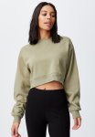 Cotton On Classic Cropped Crew - Soft Moss