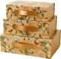 Pack Of 3 Fruit Pattern Gift With Handle - Foldable Storage Boxes Jewellery