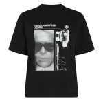 Graphic Karl Print T-Shirt -black