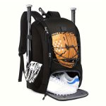 Matein Baseball Backpack With Softball Bat Holder And Shoes Compartment For Men Women Teens Lightweight Baseball Bag For Outdoor