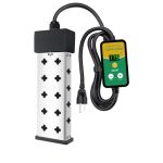 Immersion Water Heater 1800W 120V With Digital Thermostat Control Dry Burn Protection Alarm Real-time Temperature Display 14AWG