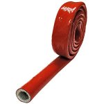 Electriduct 1 2" Thermo Armor Silicone Coated Fiberglass Fire Sleeve - 5 Feet - Red orange