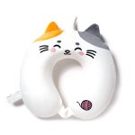 Lola The Cat Adoramals Plush Memory Foam Travel Pillow In White - White Onesize