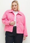 Plus Cropped Melton Jacket - Barbie Pink