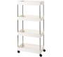 Generic FU-88 Large Four-tier Plastic Stainless Steel Kitchen Trolley Diy Do-it-yourself