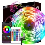 5V LED Strip Lights For Bedroom With Ir 24 Remote And App Control Rgb Strip Lights Timing Setting For Room Party Kitchen Ceiling