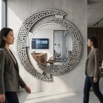 Decorative Round Mosaic Wall Mirror