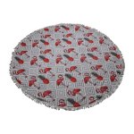 Beach Towel - Flamingo & Pineapples With Grey Geometric Design 150CM