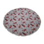 Beach Towel - Flamingo & Pineapples With Grey Geometric Design 150CM