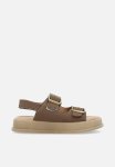 PoP Candy Platform Twin Strap Sandals-brown