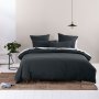 Linen House Providence Charcoal Waffle Duvet Cover Set