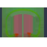 Banded Ear Plug Lime Green