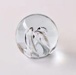 Clear & Bubbled Centre Paper Weight 8CM