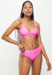 Highwaisted Triangle Bikini Set - Bright Pink