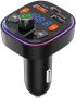 Q5 Bluetooth Fm Transmitter With Rgb LED Light 2 USB Ports & Hands-free