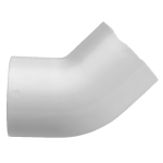 Pvc Connector – 50MM 45 Degree White