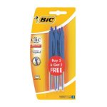 BIC Blue Clic Medium Pen 3 + 2 Free