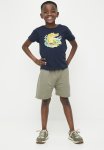 PoP Candy Printed Crew Neck Tee - Navy Blue