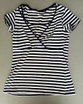 H&m Blue And White Striped Maternity Top Medium