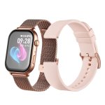 Volkano Trinity Series Bluetooth Smartwatch With 2 Straps – Pink