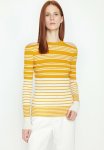 Striped Shoulder Detailed Jumper - Yellow