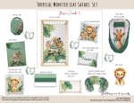 Cot Duvet Bedding Tropical Monster Leaf Safari Set