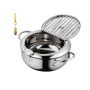 Frying Pan Thermometer Stainless Steel Deep Frying Pot Controllable