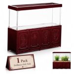 Stobok 1PC Dollhouse Fish Tank Miniature Aquarium Tiny Fish Bowl Vintage Sand Table Decoration Miniature Dollhouse Accessories F