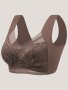 Simple Mesh Lace Seamless Wireless Bra Comfy & Breathable Casual Push Up Bra Women's Lingerie & Underwear