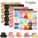 48-PACK Colorful Metallic Monthly Planner Tabs Self-adhesive Designer Planner Stickers For Office And Study Journals And Noteboo