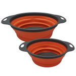 2 Piece Collapsible Colander strainer Set SGN1922 - Orange