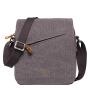 Troop London Classic Canvas Across Body Bag - Charcoal