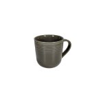 - Embossed Lines Dark Grey Coffee Mug