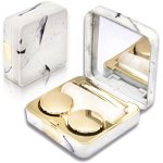 Vastsoon Contact Lens Case Portable Cute Eye Contacts Colored Lenses Applicator Remover Tool Kit With Mirror Solution Bottle For
