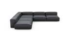 Five Module Corner Sofa - Velvet - Dark Grey - 346CM X 346CM