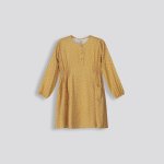 GIRLS Flare Dress - 10 Ochre