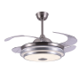 Double Aluminum Bluetooth Speaker Retractable Ceiling Fan With Remote