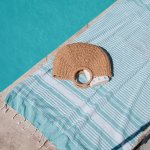 Multi Stripe Backed Fouta - Sea Green