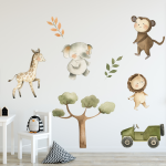 Safari Adventures Wall Stickers - Large Pack